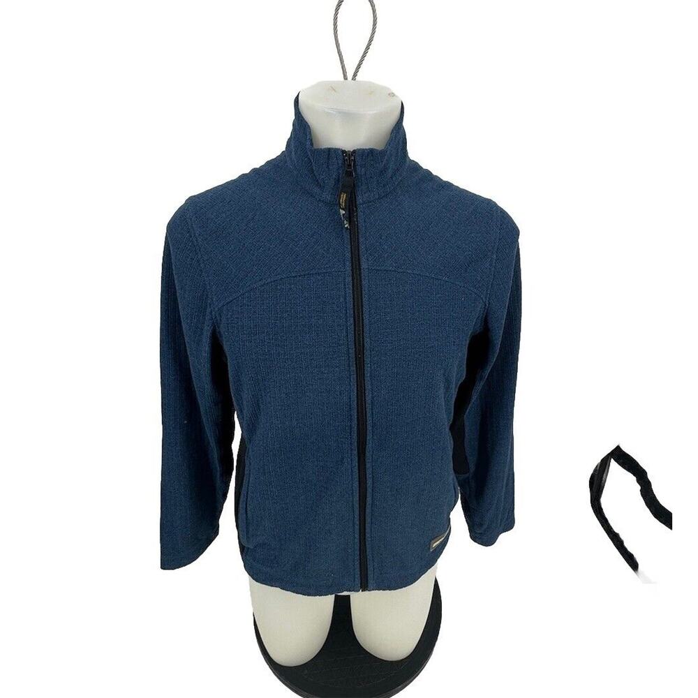 Rei Small Men Full ZIP Up Fleece Outdoor Jacket Blue High Neck D13